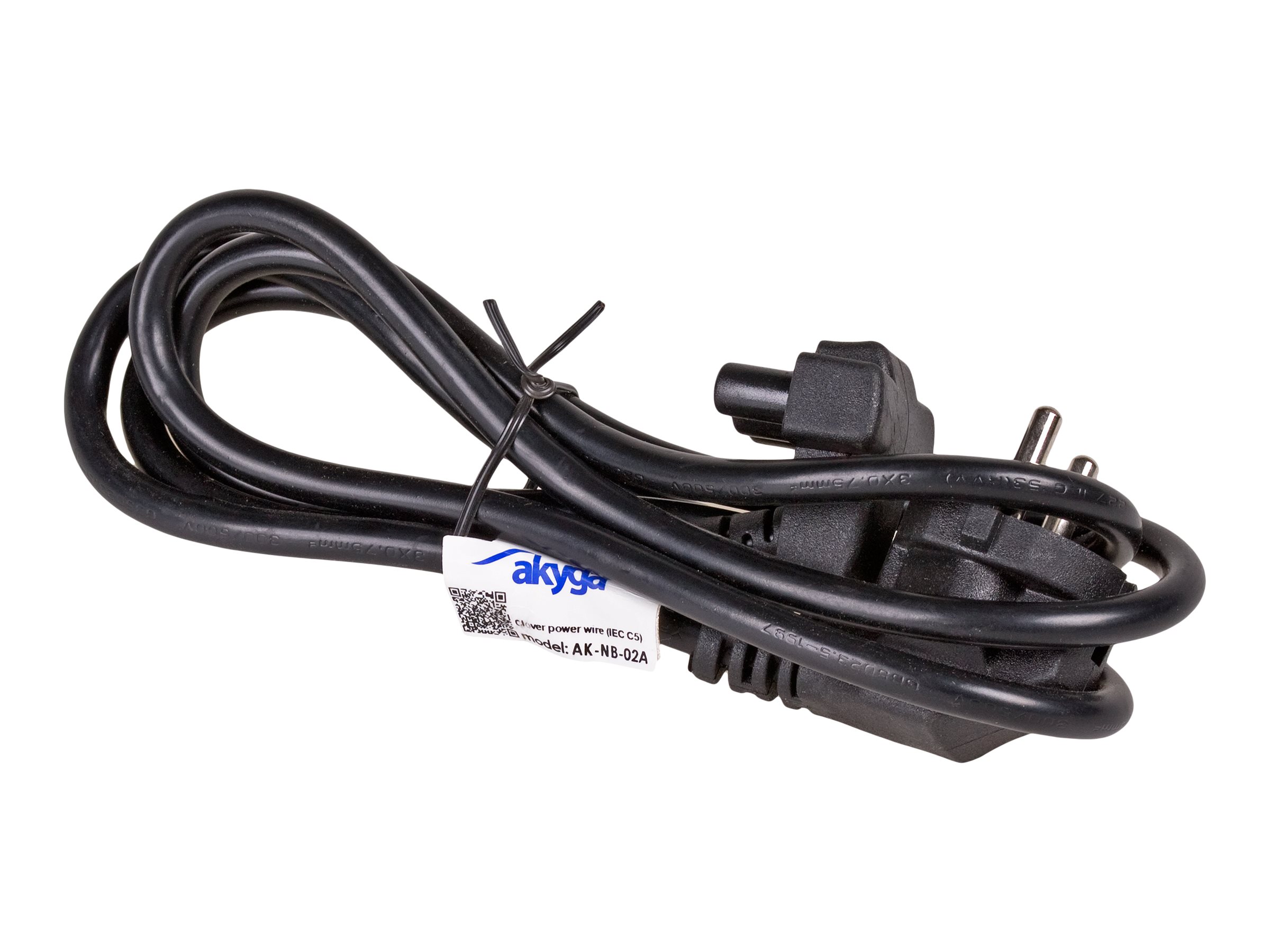 Akyga Pro Series AK-NB-02A Strømkabel 1.5m Sort