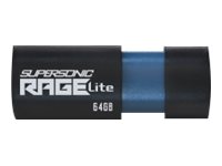 Patriot Supersonic Rage Lite 64GB USB 3.2 Gen 1 USB stick Sort Blå