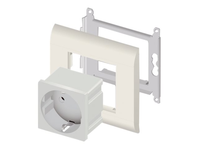 Delock Easy 45 - strømsokkel-outlet - 1 strømsokkel - hvid, RAL 9003