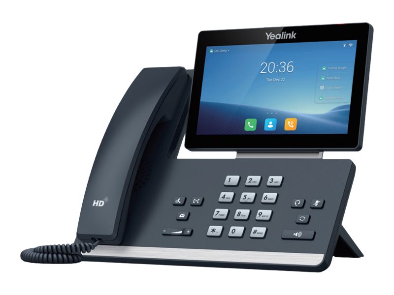 Yealink SIP-T58W - VoIP-telefon - med Bluetooth interface med opkalds-ID - 10-party opkaldskapacitet - SIP, SIP v2, SRTP, RTCP-XR, VQ-RTCPXR - klassisk grå