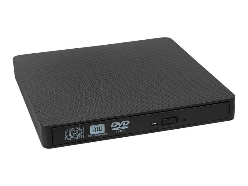 iBOX IED03 - Disk drev - DVD-RW (-R DL) - 8x/8x - USB 3.2 Gen 1 - ekstern - sort