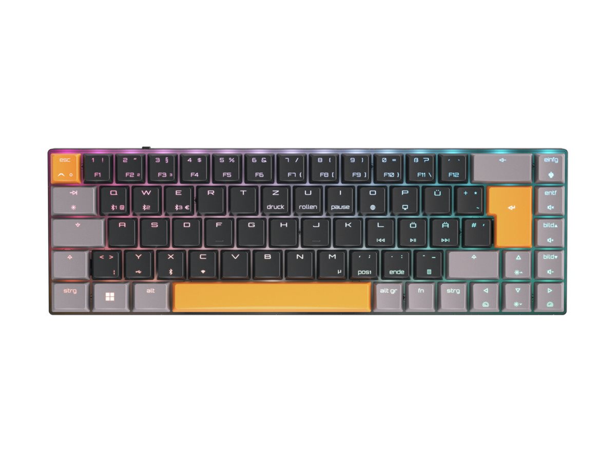 Tastatur gaming Cherry MX-LP 2.1 Compact trådløst RF + Bluetooth QWERTZ tysk – sort