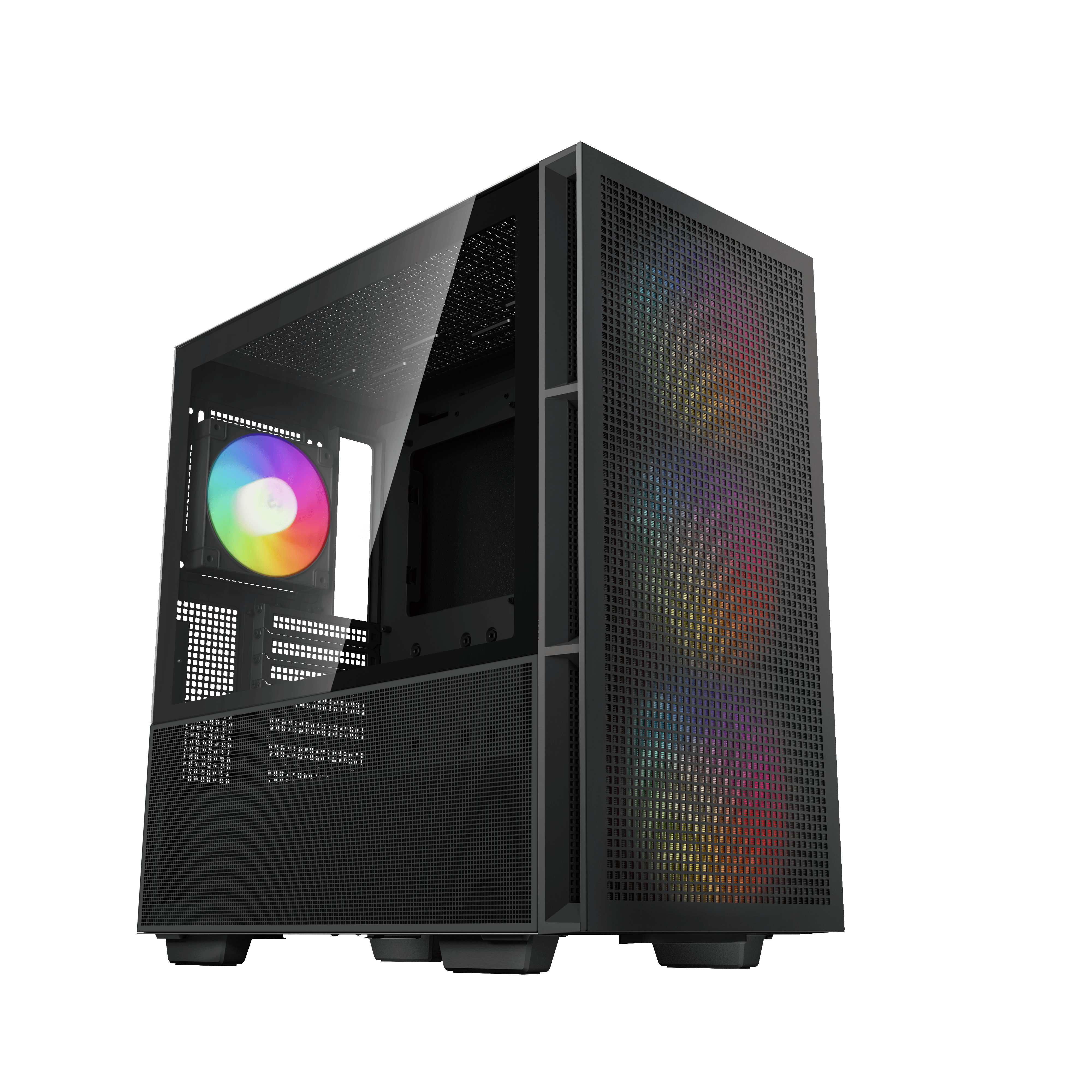 DEEPCOOL ATX semi-tårn kabinet - Sort, hærdet glas, RGB