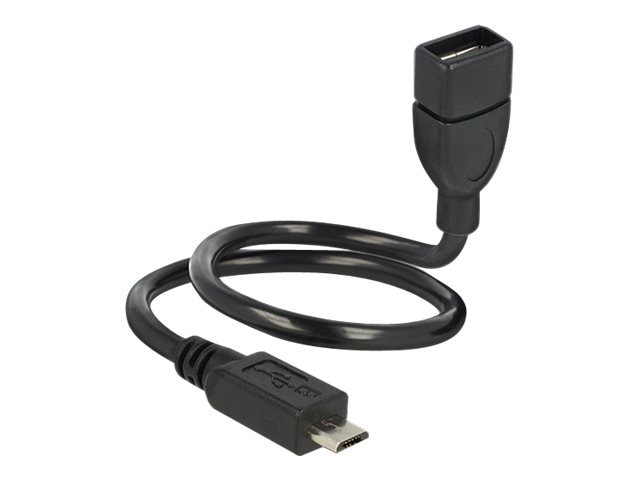 Delock OTG ShapeCable USB forlængerkabel 35cm Sort