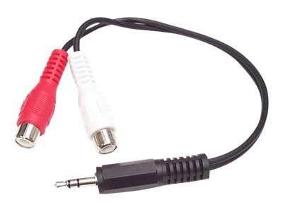 StarTech.com 6in Stereo Audio Y-Cable - 3.5mm Male to 2x RCA Female - Headphone Jack to RCA - Computer / MP3 to Stereo 1x Mini-Jack 2x RCA (MUMFRCA)