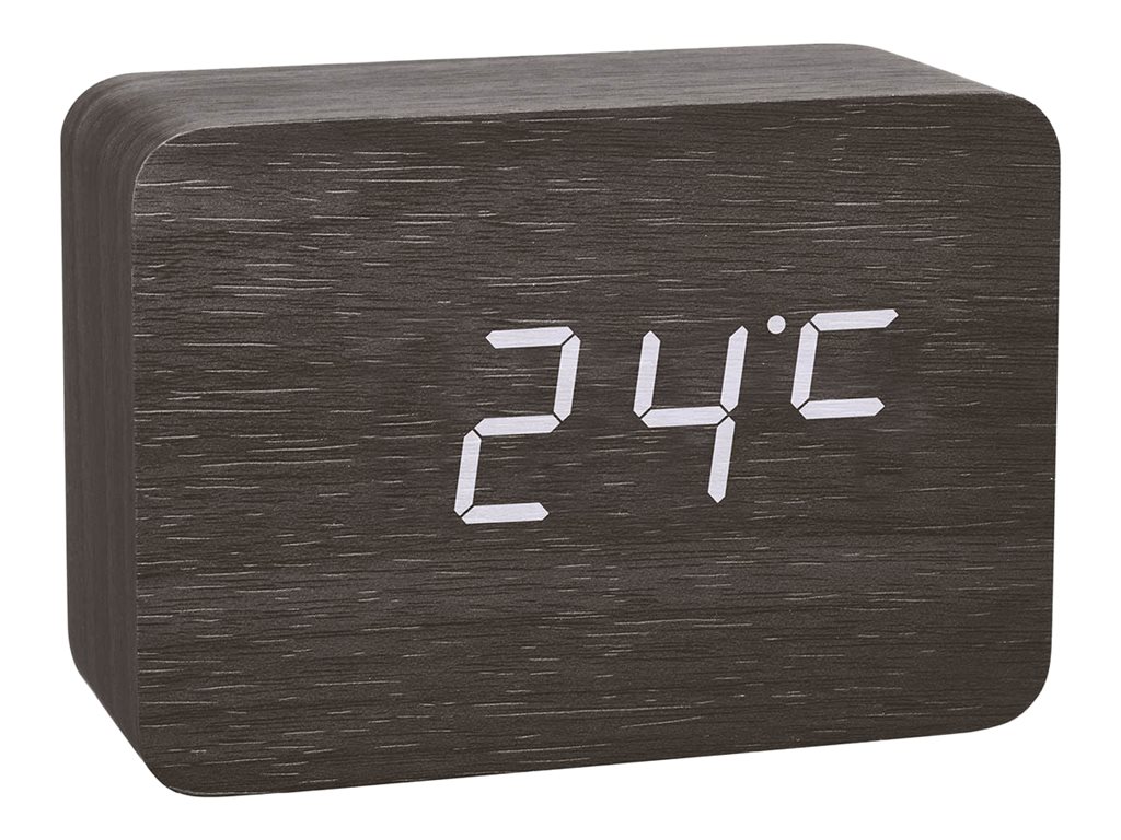 TFA CLOCCO - Alarmur - rektangulær - elektronisk - desktop - sort