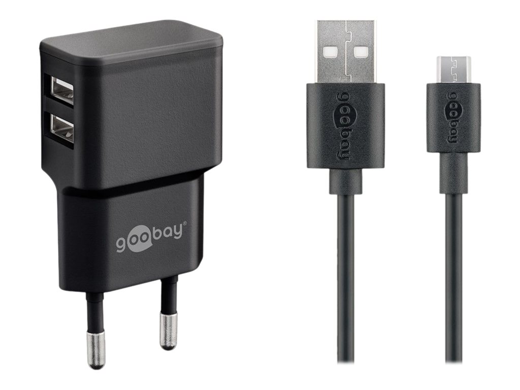 Pro Dual Micro USB charger set 2.4 A