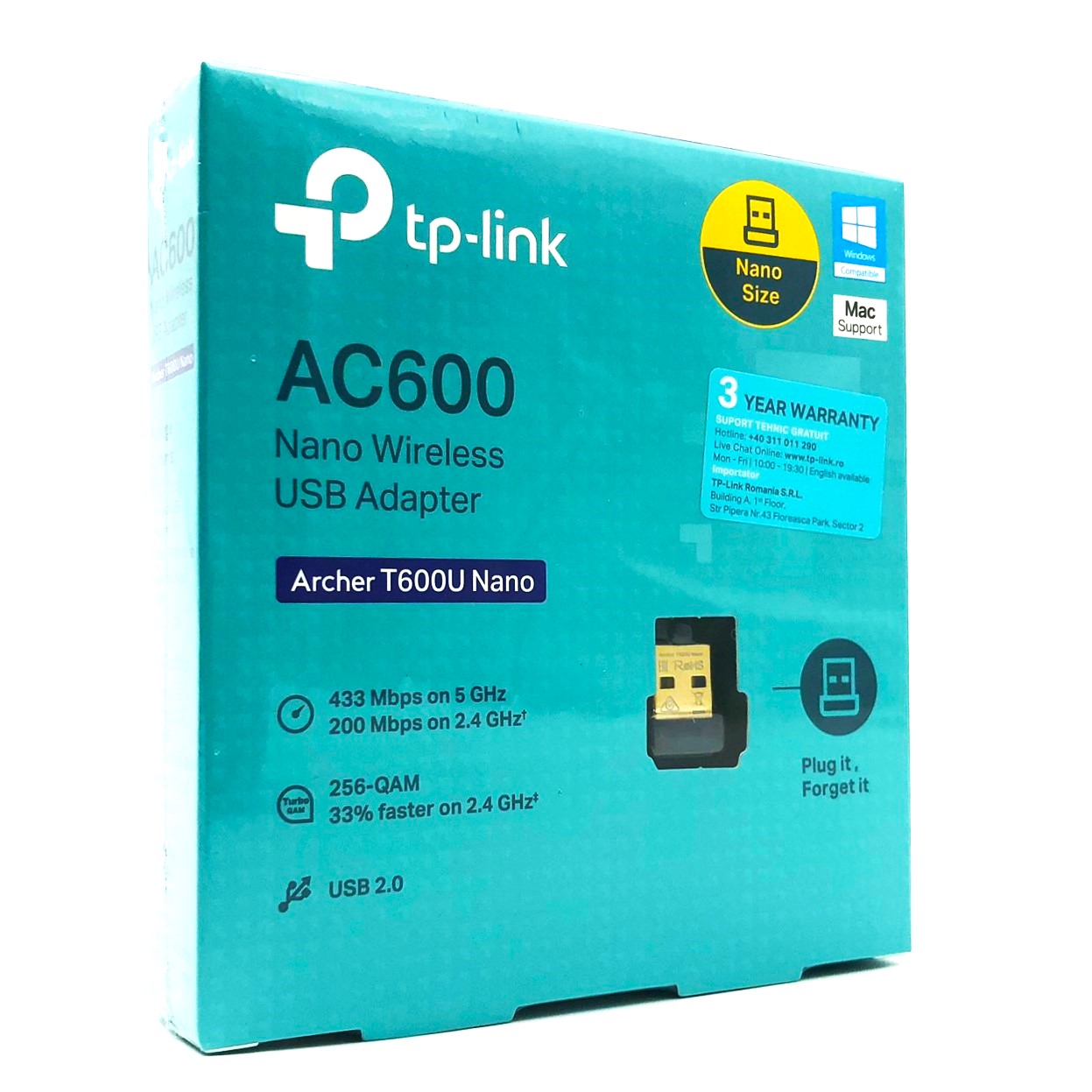 TP-Link Archer T600U Nano AC600 Nano Wireless USB Adapter