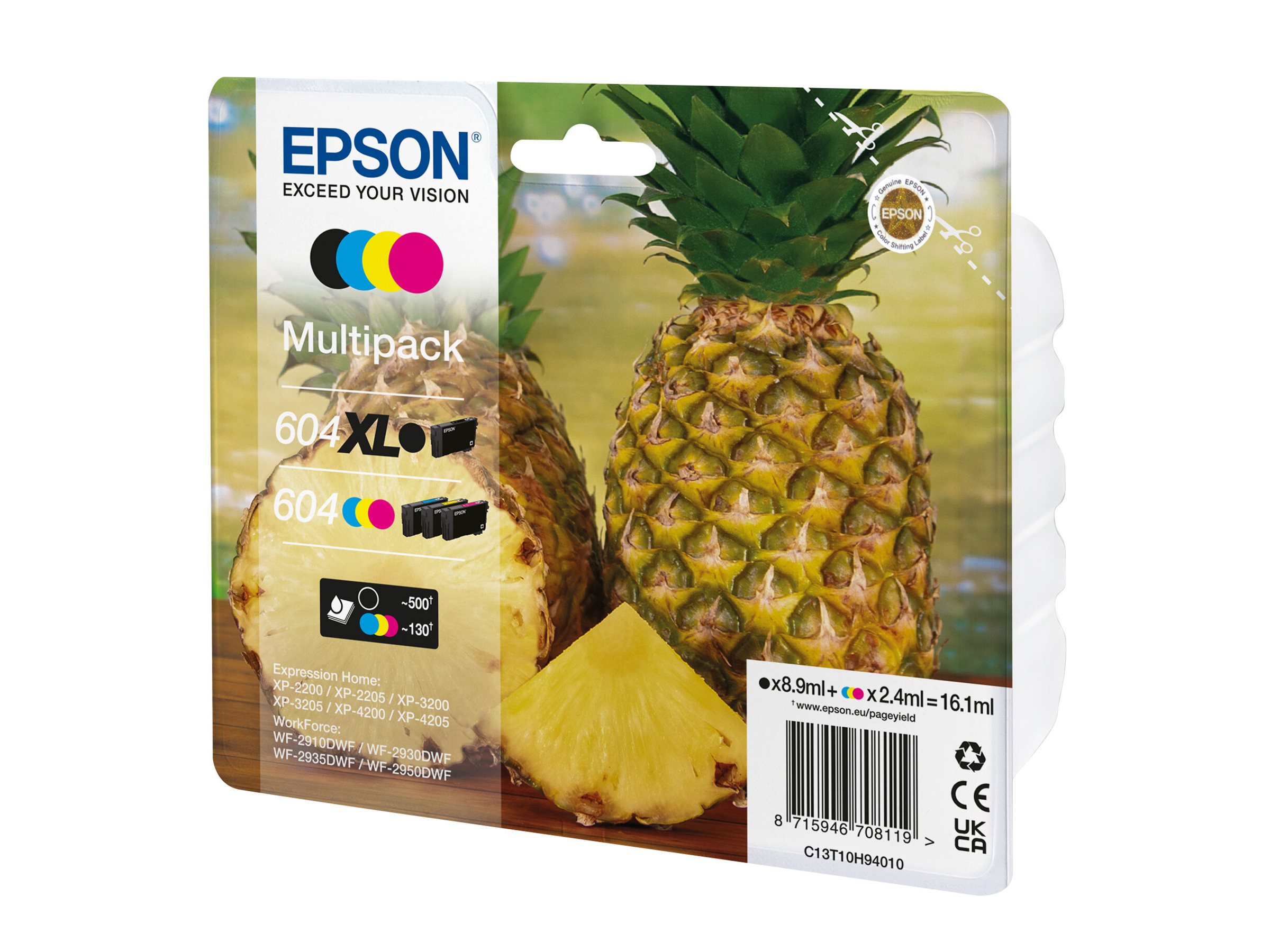 Epson XP-2200 blækpatron multipack - Sort/Cyan/Magenta/Yellow (8 stk)