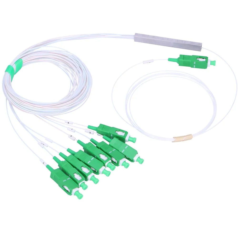 Extralink PLC 1:8 0.9 mm Fiber kabel splitter SC/APC 1 m