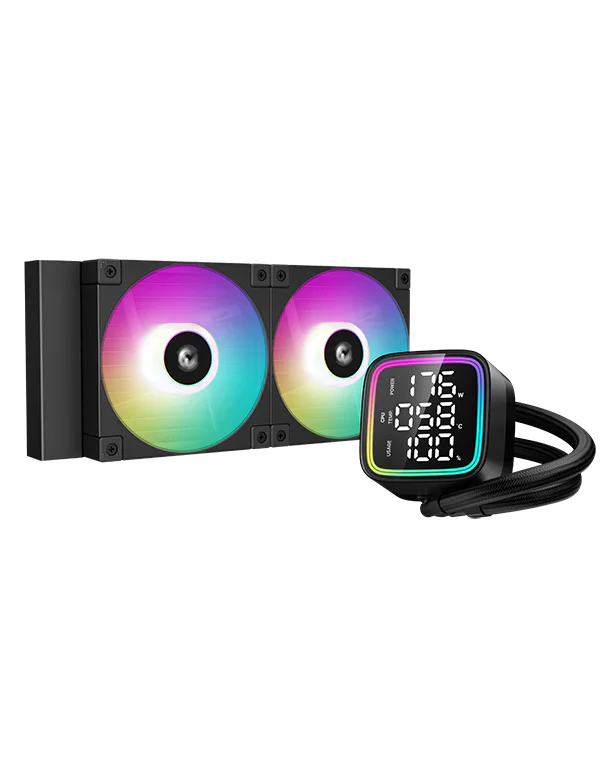 CPU vandkøler AIO 240 mm - DeepCool LD240, 12 cm, sort