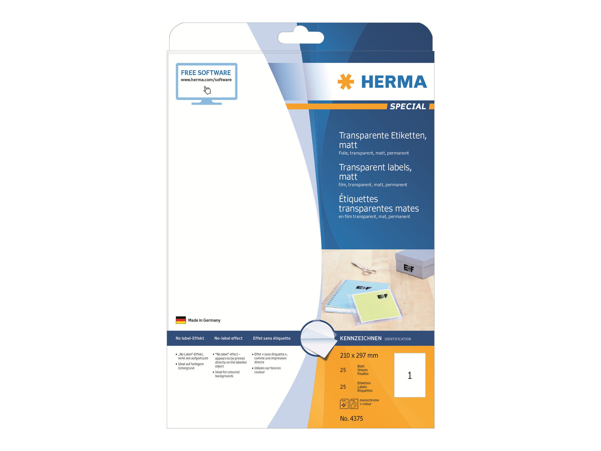 HERMA Special Filmmærkater A4 (210 x 297 mm) 25etikette(r)