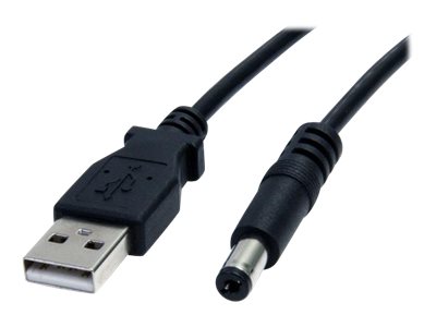 StarTech 2m USB to Type M Barrel Cable - USB to 5.5mm 5V DC Cable - USB to Barrel Jack 5V DC Plug (USB2TYPEM2M) - Strømkabel - USB (kun strøm) (han) til DC-stik 5,5 mm (han) - 2 m - formet - sort