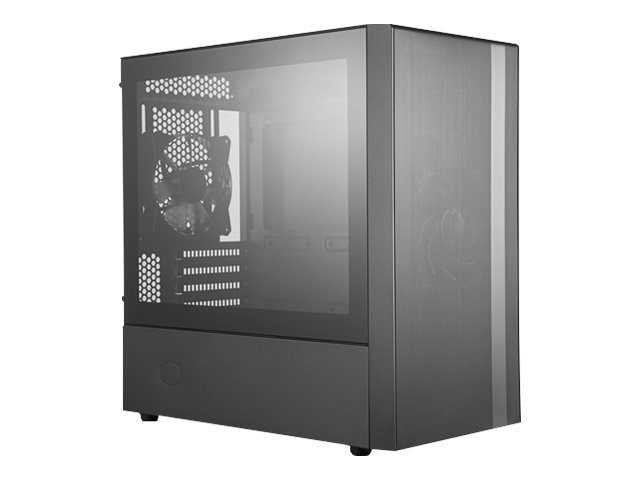 Cooler Master MasterBox NR400 - Tower - micro ATX - sidepanel med vindue - ingen strømforsyning (ATX / PS/2) - sort - USB/Lyd
