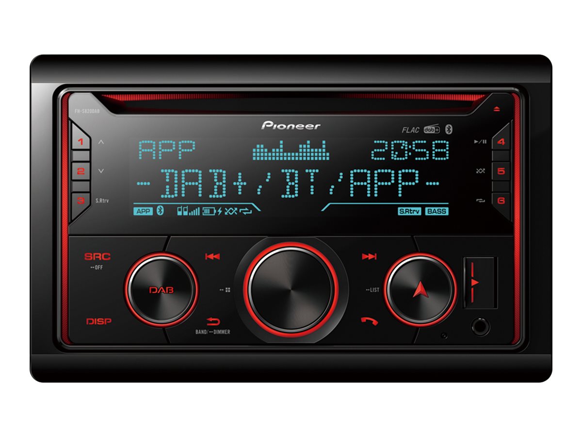 Pioneer FH-S820DAB - Bil - CD-modtager - in-dash - Double-DIN - 50 watt x 4