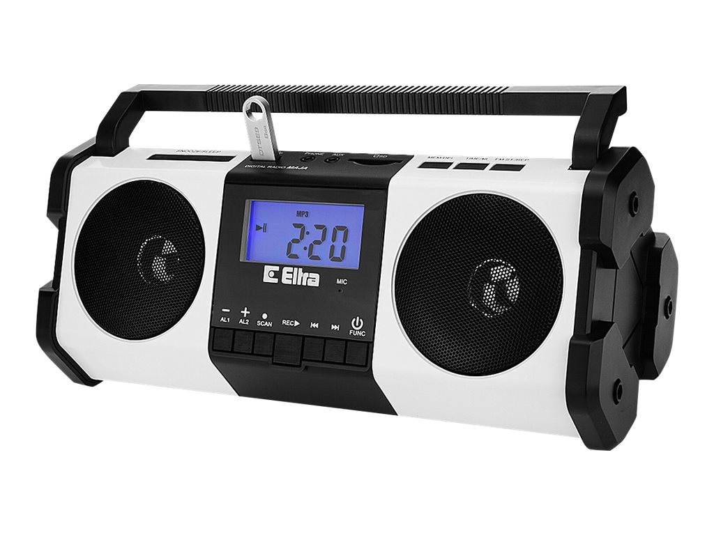 ELTRA MAJA 138USB Privat radio Sort Hvid