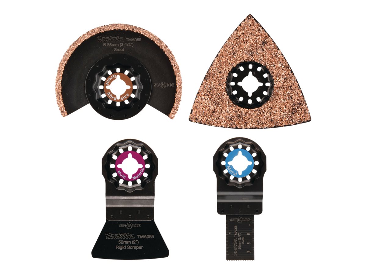 Makita multicut flisesæt Starlock, til diverse flisearbejde, blødt metal m.m. 4 stk