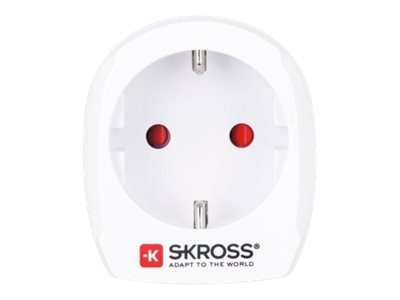 SKROSS Country Travel Adapter Strøm CEE 7/7 Europlug (strøm CEE 7/16) (female) - Effekt SAA AS 3112 (male) Hvid Stikadapter