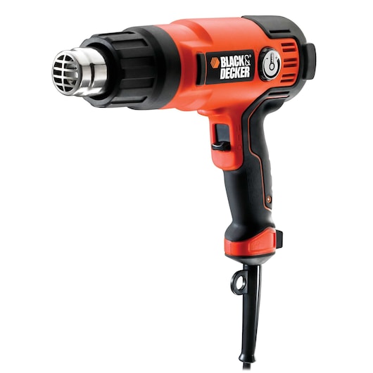 Black & Decker KX2200K-QS, Varmluftspistol, Pistolhåndtag, Sort, Orange, 720 l/min, 645 °C, 360 l/min