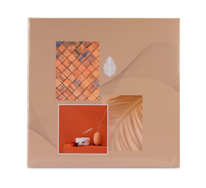 Hama Singo II fotoalbum og arkbeskyttelse Terrakotta 100 ark Indbinding af bøger