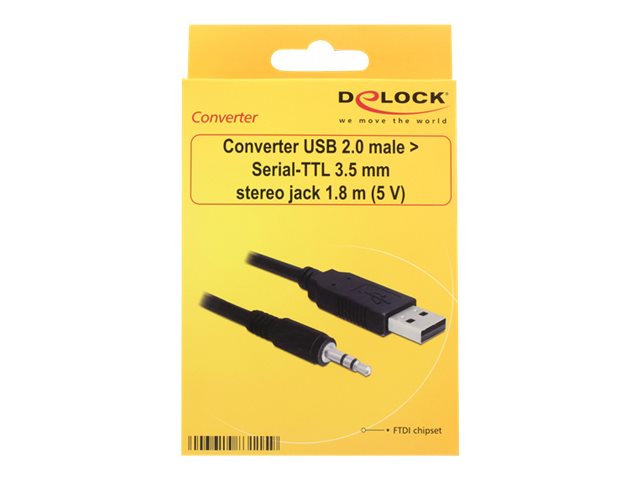DeLOCK Converter USB 2.0 > Serial-TTL 3.5 mm stereo jack (5 V)