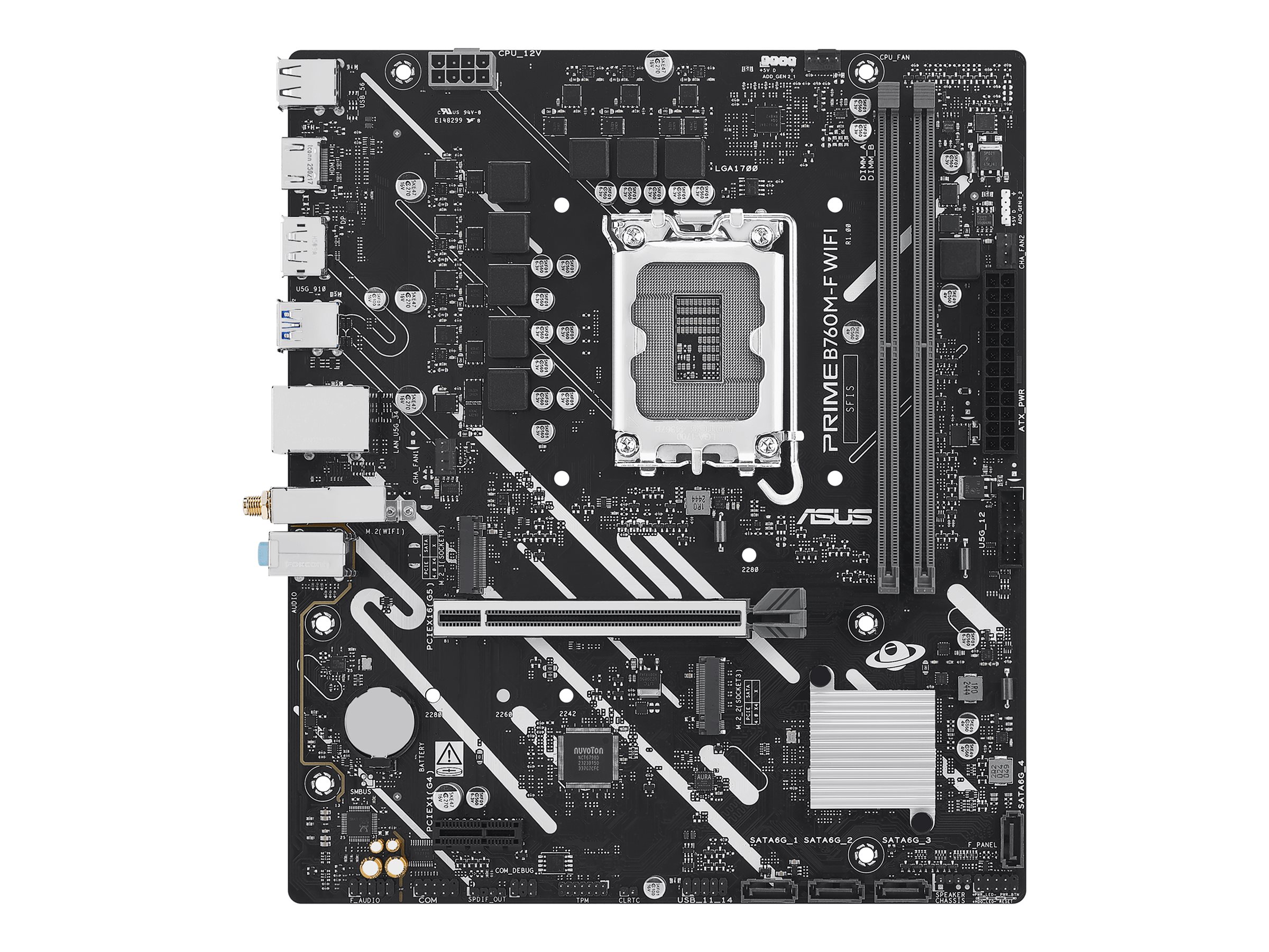 ASUS PRIME B760M-F WIFI Bundkort - Intel B760 - Intel LGA1700 socket - DDR5 RAM - Micro-ATX