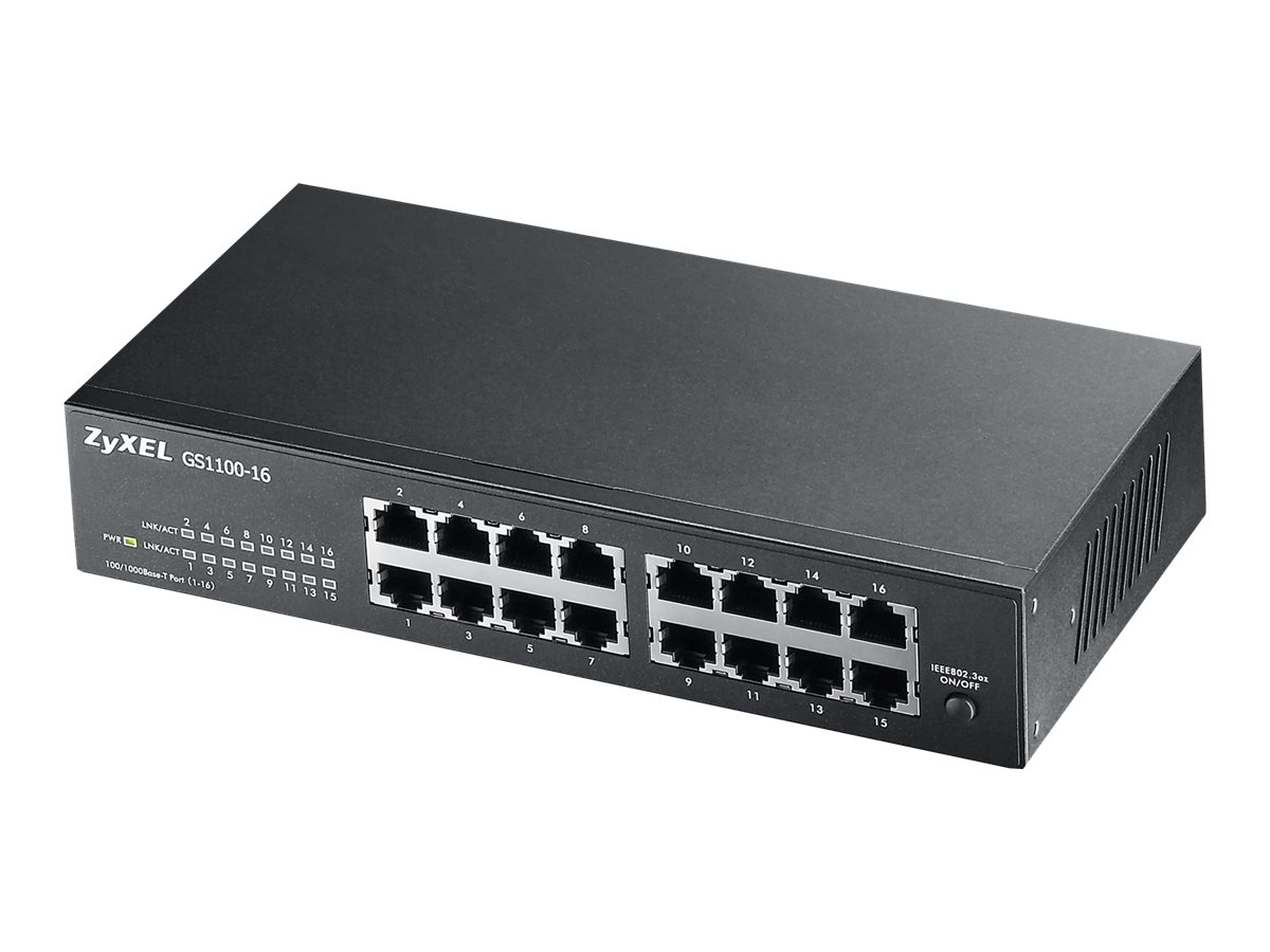 ZyXEL GS1100-16 - switch - 16 ports - rack-mountable