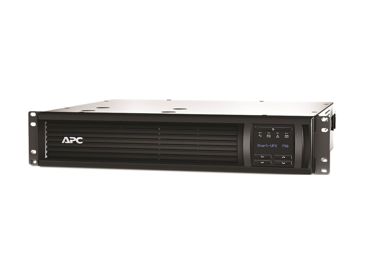 APC Smart-UPS 750VA LCD RM - UPS (rackversion) - AC 230 V - 500 Watt - 750 VA - Ethernet, RS-232, USB - output-stikforbindelser: 4 - 2U - sort - med APC UPS Network Management Card - for P/N: AR4018SPX432, AR4024SP, AR4024SPX429, AR4024SPX431, AR4024SPX432, NBWL0356A