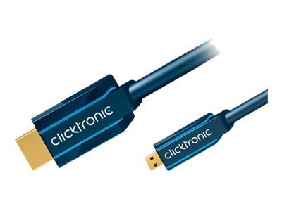 ClickTronic HDMI™ til Micro HDMI™ adapterkabel Premium-kabel | 1x HDMI™-stik  1x Micro-HDMI™-stik | 5,0 m | UHD 4K @ 30 Hz