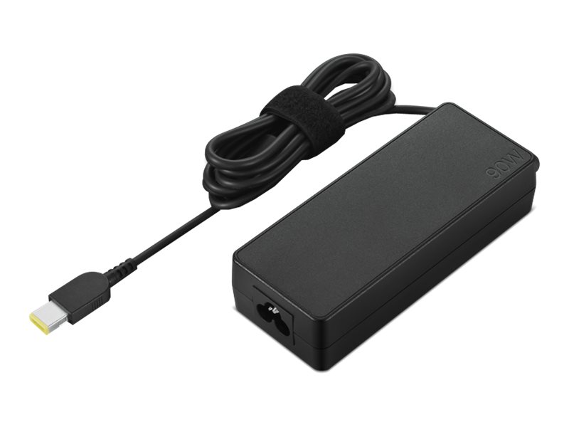 Lenovo ThinkCentre II - Strømforsyningsadapter - AC - 90 Watt - Indonesien, Korea - sort - for IdeaCentre AIO 3 22  3 24  3 27  ThinkCentre M70q Gen 2  M75q Gen 2  M90q Gen 2