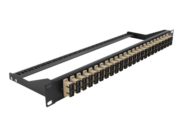 Delock - Patch-panel - stativmonterbar - SC Duplex MM X 24 - sort, beige - 1U - 19