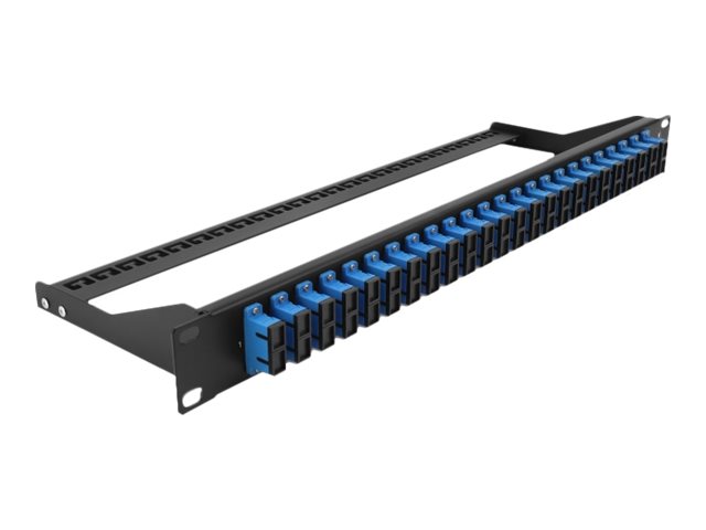 Delock - Patchpanel - rackmonterbart - SC Duplex SM X 24 - sort, blå - 1U - 19