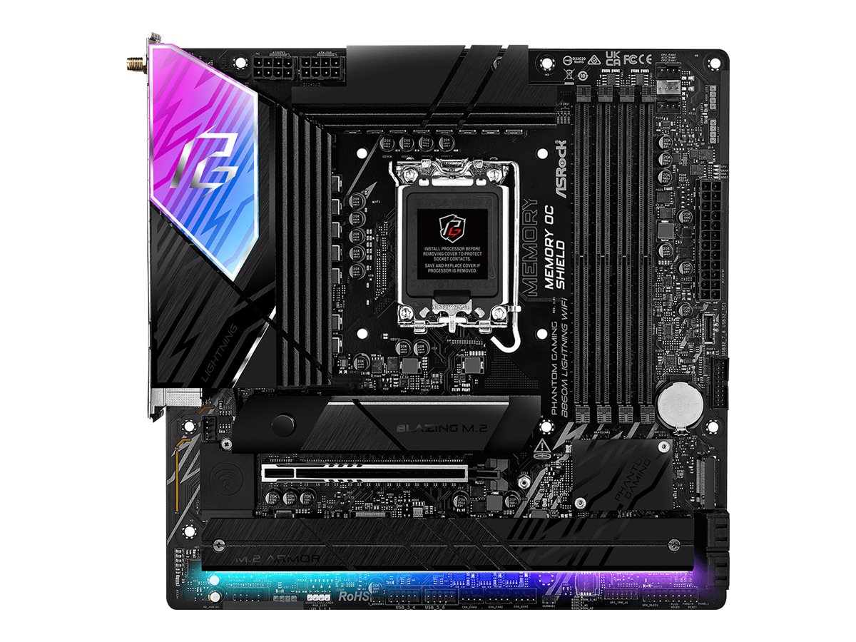 ASRock Phantom Gaming B860M LIGHTNING WIFI Micro ATX LGA1851 sokkel Intel B860 billede