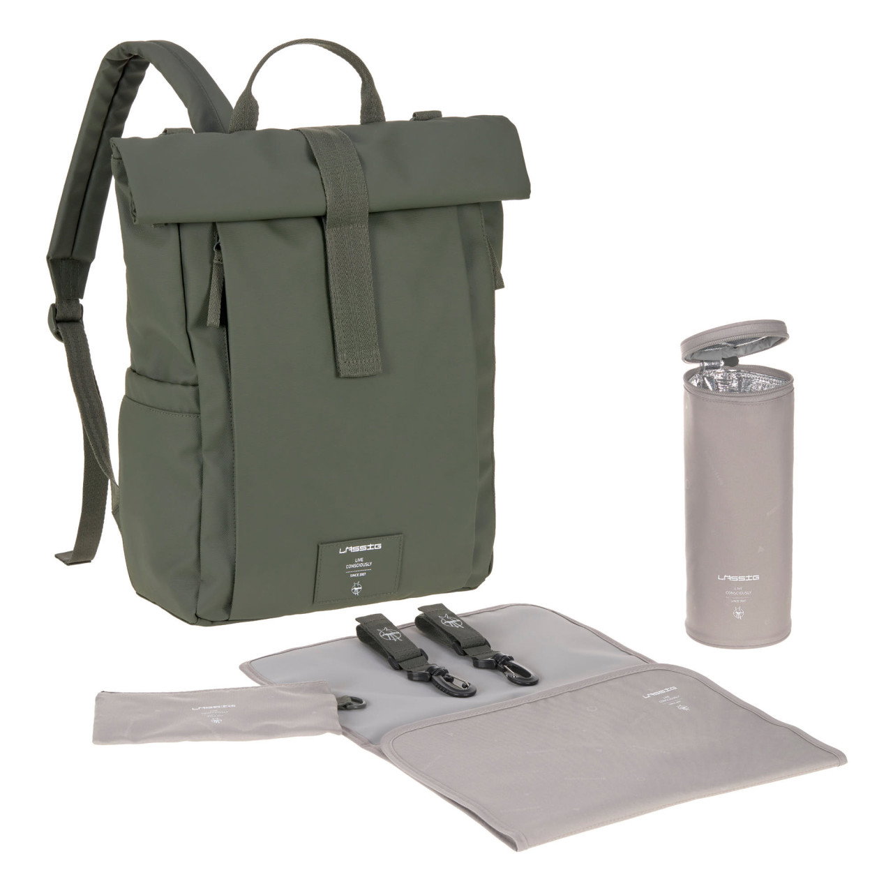 Lassig Green Label Rolltop Up Backpack Olive