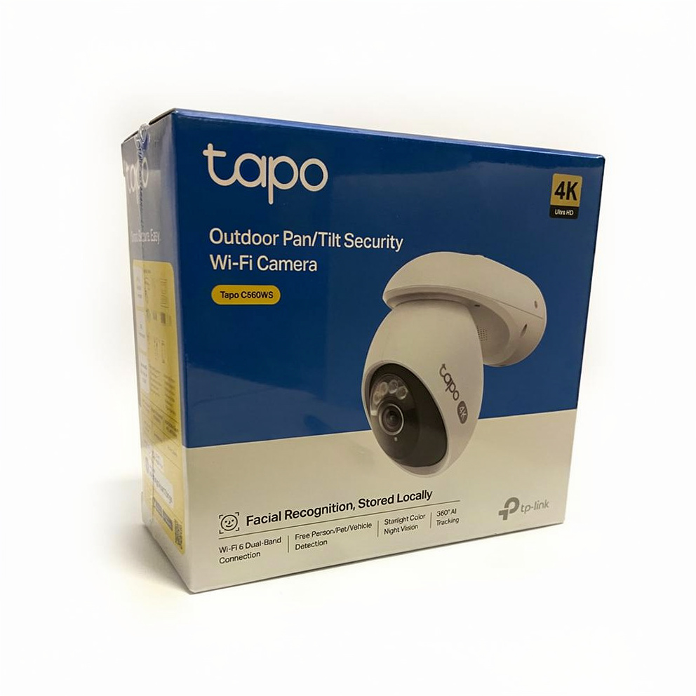 TP-Link Tapo C560WS, IP-sikkerhedskamera, Indendørs & udendørs, Ledningsført, Loft/væg/skrivebord, Hvid, Pære