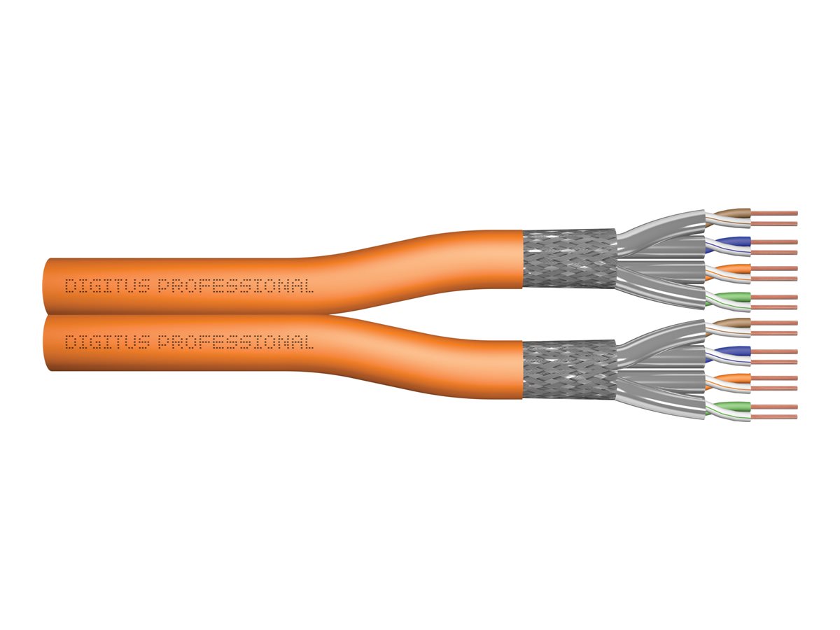 DIGITUS Professional CAT 7 S/FTP Installationskabel Orange RAL 2008