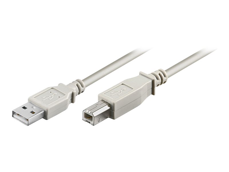 Pro USB-A <-> USB-B 2.0 - 3m - Grå