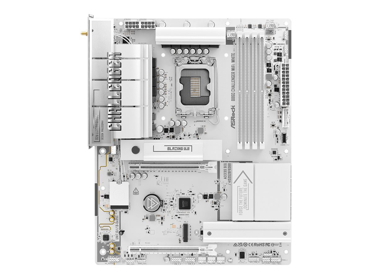 ASRock B860 Challenger WiFi White - motherboard - ATX - LGA1851 Socket - B860 Bundkort - Intel B860 - Intel LGA1851 socket - DDR5 RAM - ATX