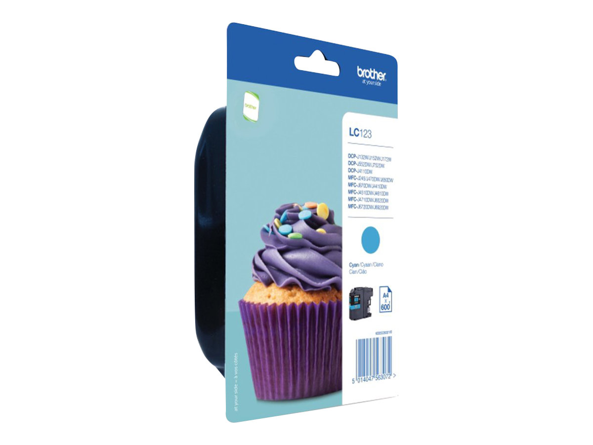 Brother LC-123YBP gul - original blækpatron (600 sider)