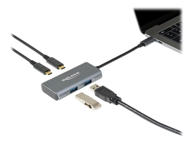 DeLOCK External USB 3.2 Gen 2 USB Type-C Hub  2 x USBA and 2 x USBC