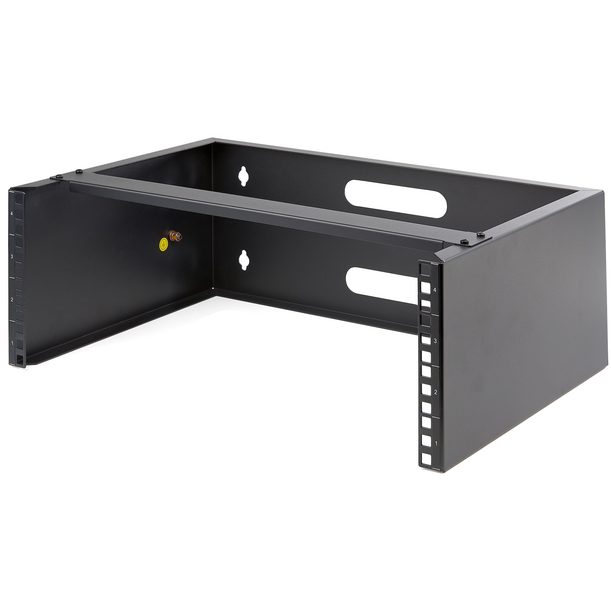 StarTech.com 4U Wall Mount Rack, 19" Wall Mount Network Rack, 13.78" Deep (Low Profile), Wall Mounting Patch Panel Bracket for Network es, IT