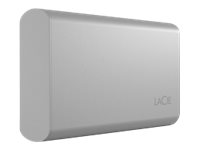LaCie Portable SSD STKS1000400 - SSD - 1 TB - ekstern (bærbar) - USB (USB-C stikforbindelse) - månesølv - med Seagate Rescue Data Recovery