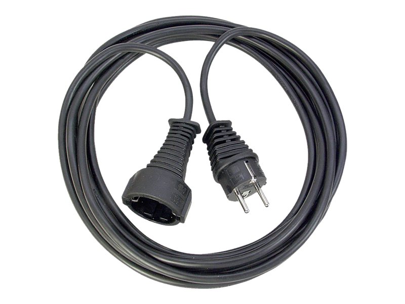 brennenstuhl Stikprop Med Sidebens Jord Power Forlængerkabel Stikprop Med Sidebens Jord Han - Stikprop Med Sidebens Jord Hun 25.0 m Sort