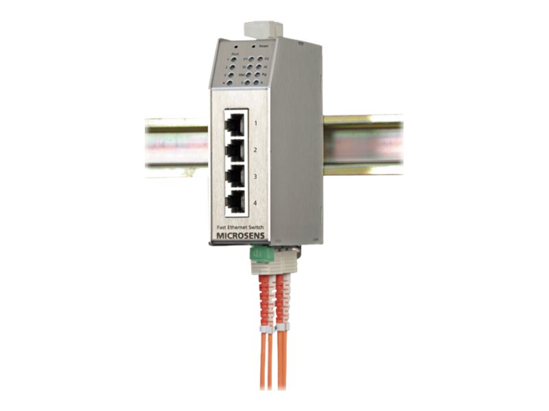 MICROSENS Fast Ethernet Industrial Switch Ring-Redundancy Switch 6-porte Fibre Channel