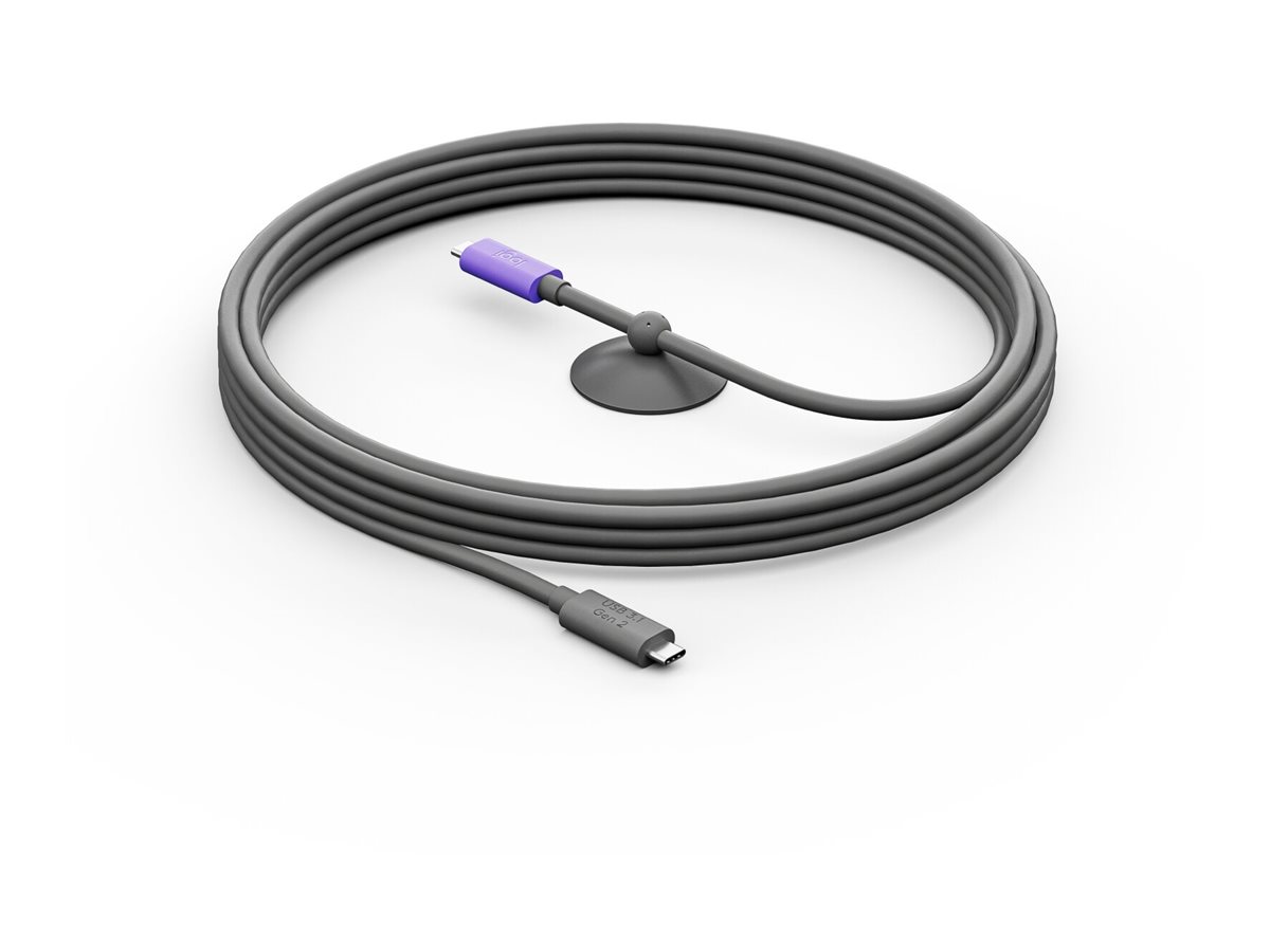 Logitech Cable Active Usb-c Ww-9006 - Meetup 2 Graphite 5m. Usb-c Usb-c Grafit, Violet