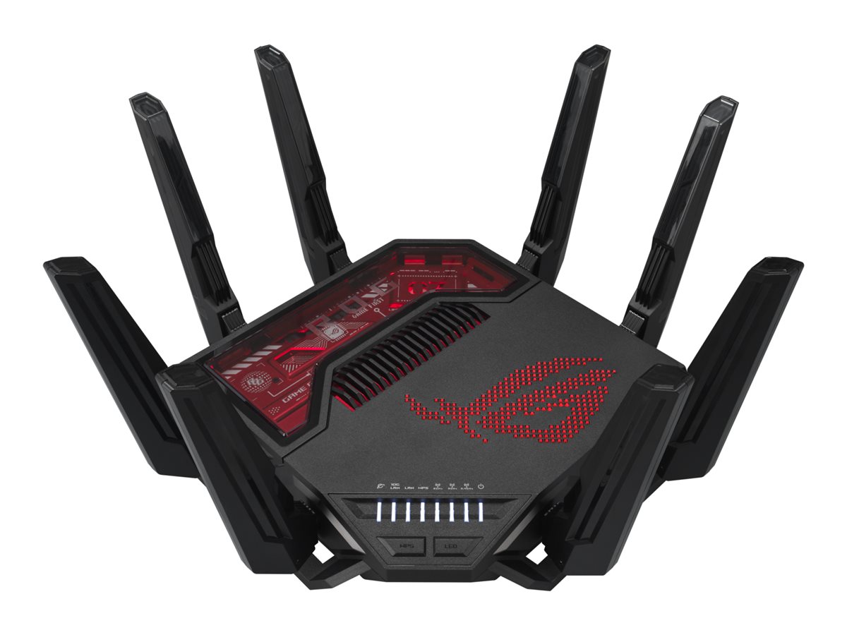 ASUS ROG Rapture GT-BE19000 - Trådløs router 6-ports switch - 10GbE, 5GbE, 2.5GbE, Wi-Fi 7 - WAN-porte: 2 Multi-Band