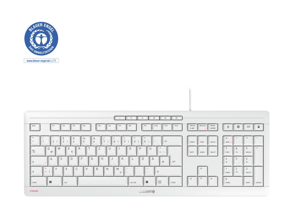CHERRY STREAM Tastatur Saks Kablet Ungarsk