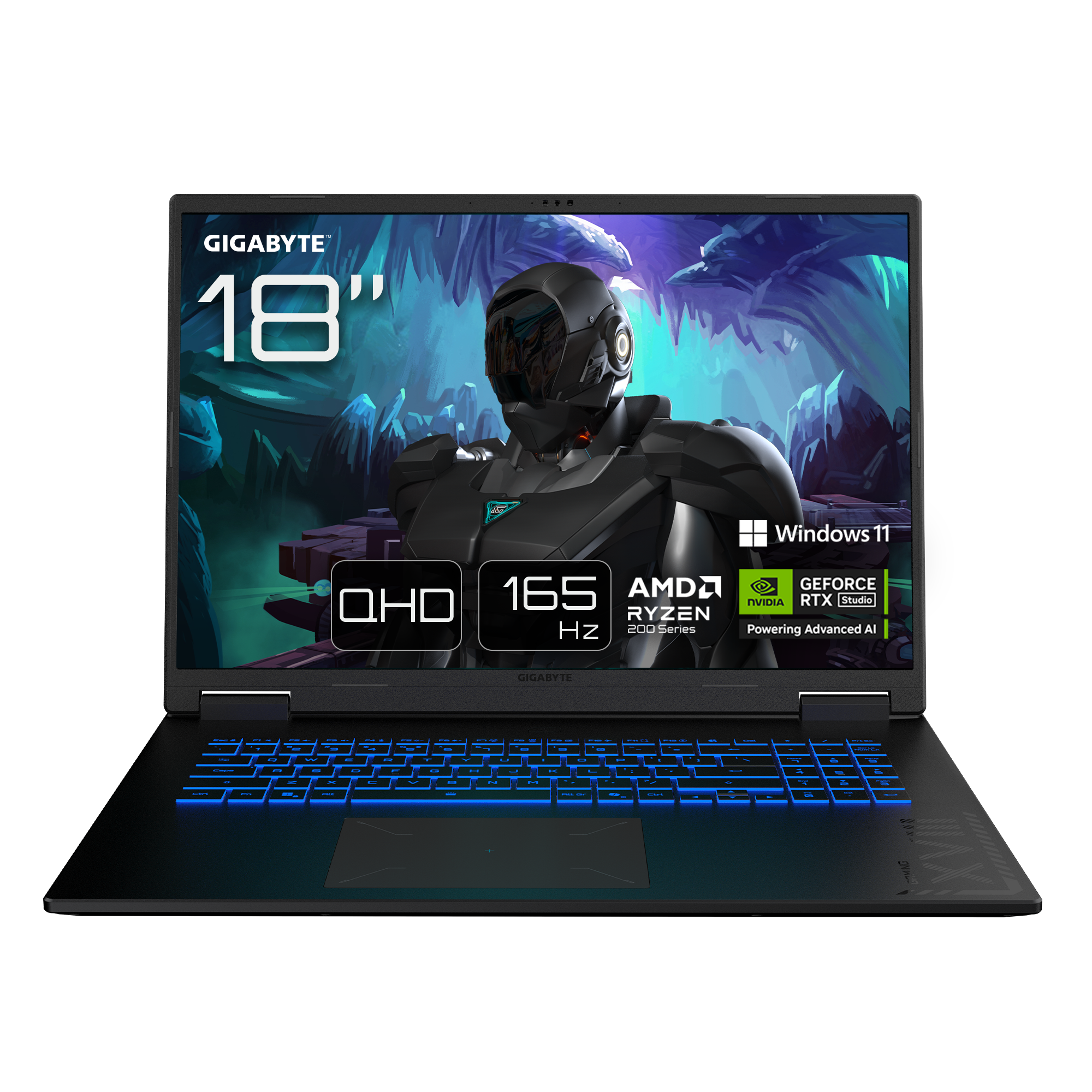 GIGABYTE GAMING A18 3VHK3DEC64SH laptop AMD Ryzen™ 7 260 45,7 cm (18") WQXGA 32 GB DDR5-SDRAM 1 TB SSD NVIDIA GeForce RTX 5060 Wi-Fi 6E (802.11ax) W