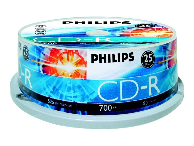 Philips - 25 x CD-R - 700 MB (80 min) 52x - spindle