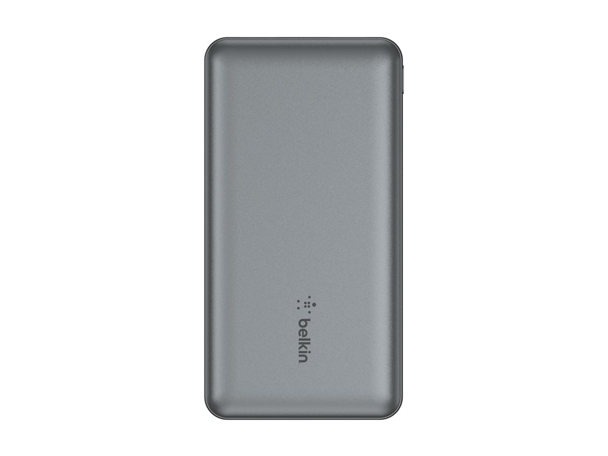 Belkin BoostCharge power bank - 2 x USB 24 pin USB-C - 15 Watt Powerbank - Grå - 10000 mAh